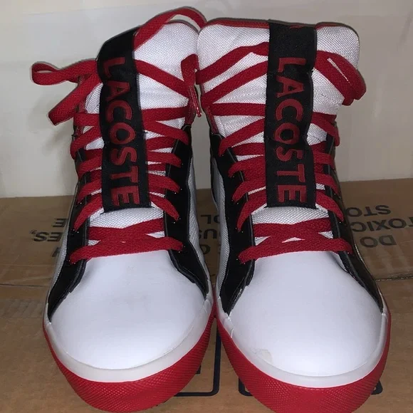 Lacoste high cut shoes size 11 lacoste
